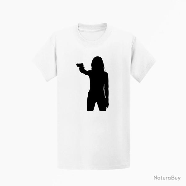 T shirt FEMME Arme de Poing Blanc