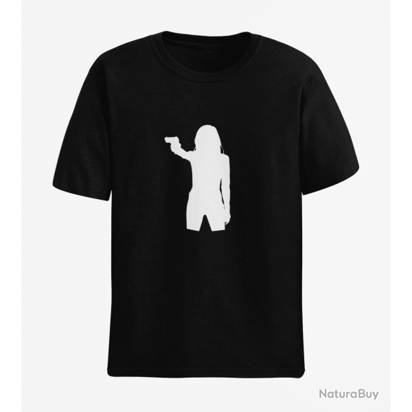 T shirt FEMME Arme de Poing Noir