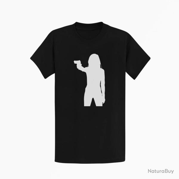 T shirt FEMME Arme de Poing Noir