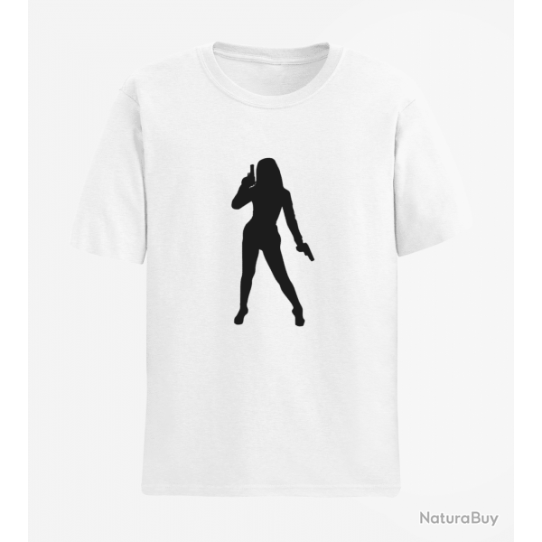 T shirt FEMME James Bond Blanc