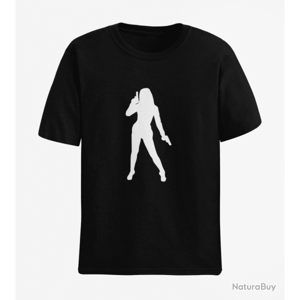 T shirt FEMME James Bond Noir
