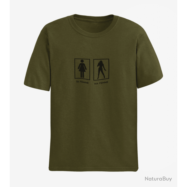 T shirt TA FEMME MA FEMME Army Noir