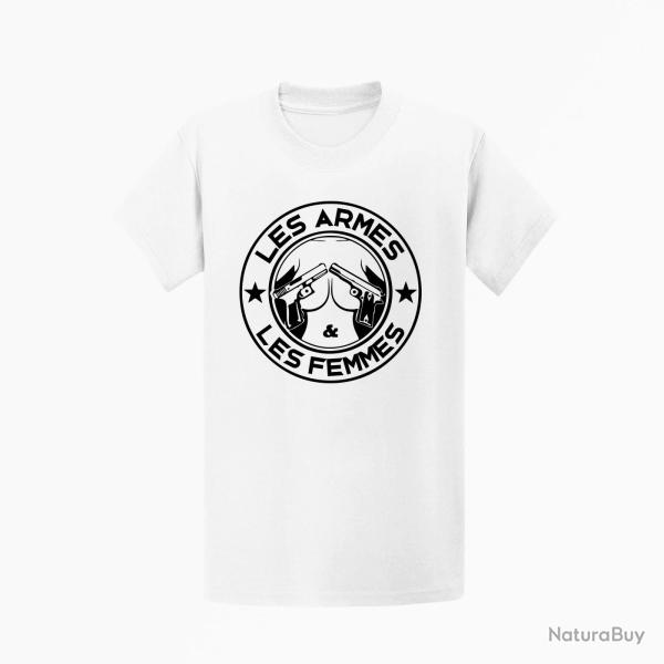 T shirt TIR SPORTIF Les Armes Les Femmes Blanc