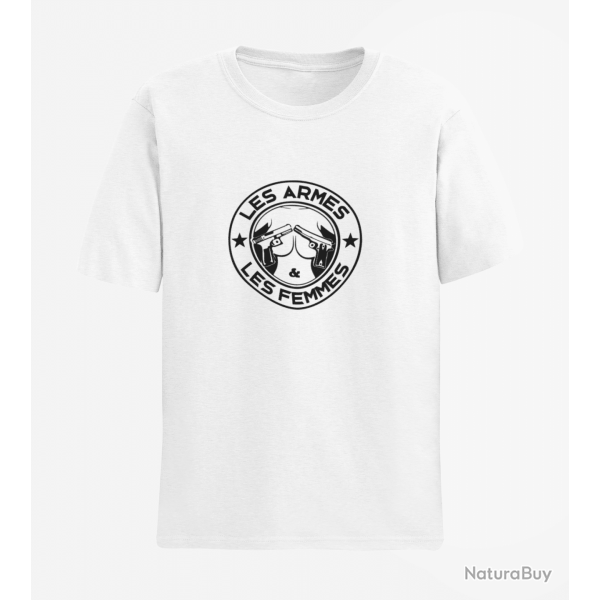T shirt TIR SPORTIF Les Armes Les Femmes Blanc