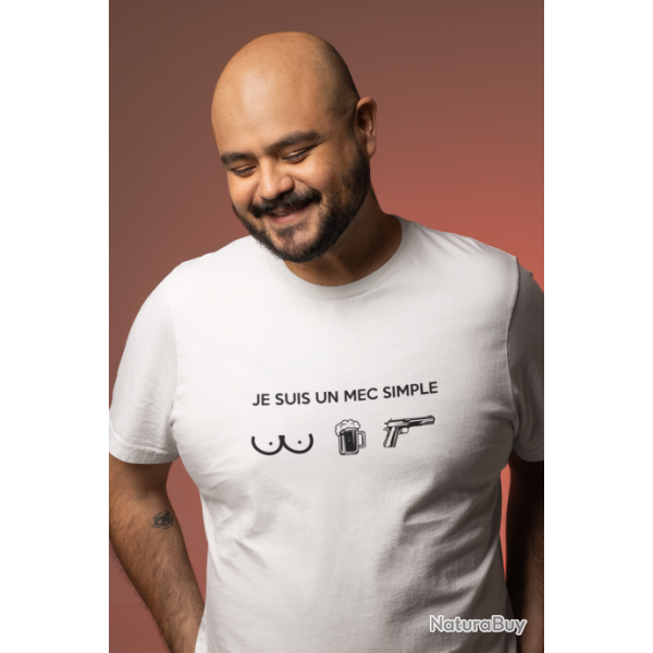 T SHIRT HUMOUR Je suis un mec simple