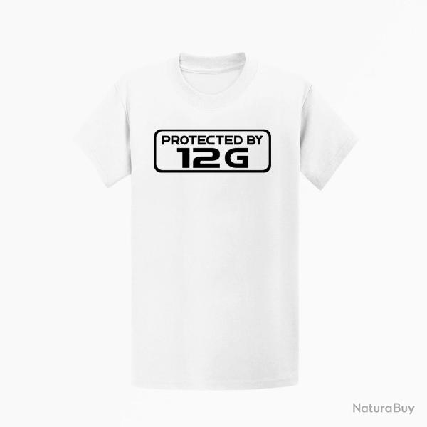 T shirt PROTECTED BY 12G Blanc
