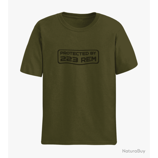 T shirt PROTECTED BY 223 Army Noir