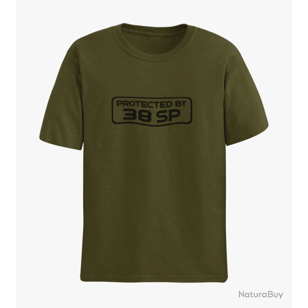 T shirt PROTECTED BY 38 Special Army Noir