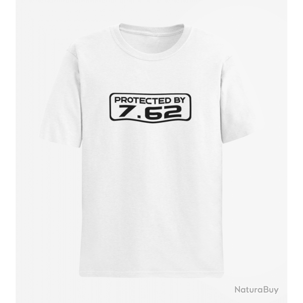 T shirt PROTECTED BY 7.62 Dos Army Noir