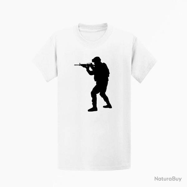 T shirt MILITAIRE AR15 Blanc