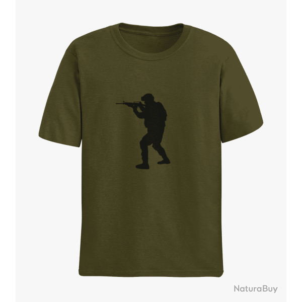 T shirt MILITAIRE AR15 Army Noir