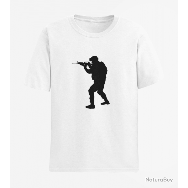 T shirt MILITAIRE AR15 Blanc