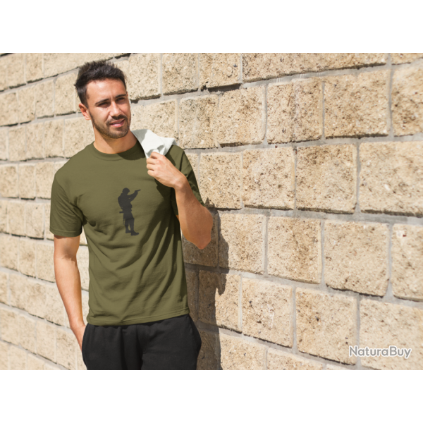 T SHIRT TIREUR Militaire Arme de poing