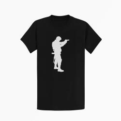 T shirt MILITAIRE Arme de poing Noir