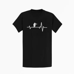 T shirt Militaire Battements de Coeur 2 Noir