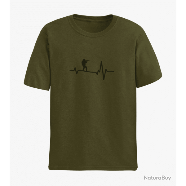 T shirt Militaire Battements de Coeur Army Noir
