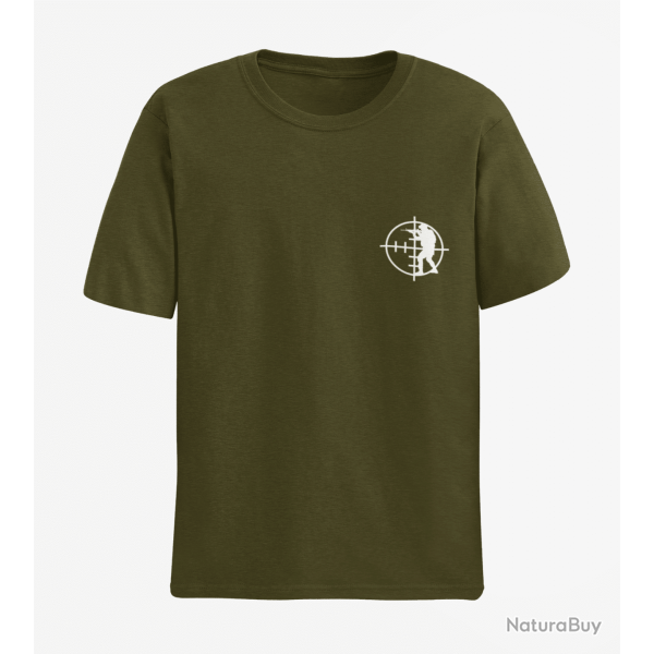 T shirt Militaire Viseur Coeur Army Blanc