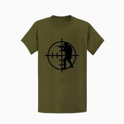 T shirt Militaire Viseur Coeur Kaki Noir