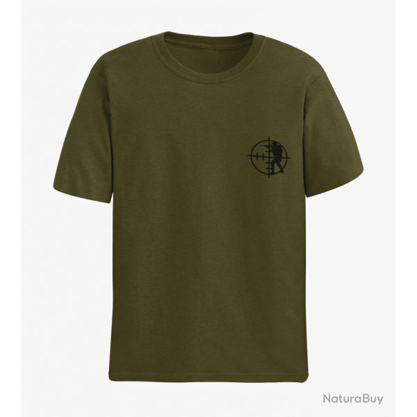 T shirt Militaire Viseur Coeur Army Noir