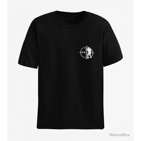 T shirt Militaire Viseur Coeur Noir