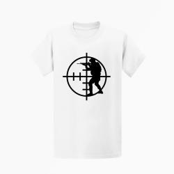 T shirt Militaire Viseur Blanc