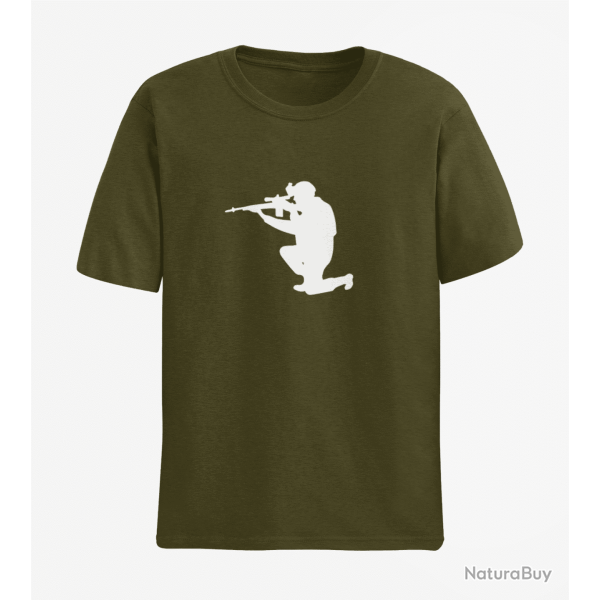 T shirt MILITAIRE M14 Army Blanc