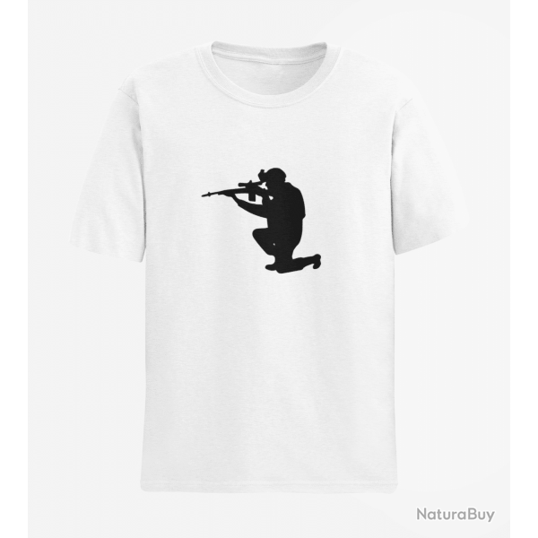 T shirt MILITAIRE M14 Blanc