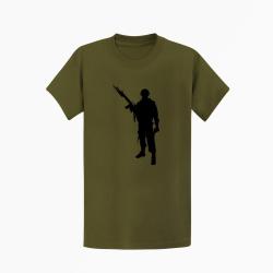 T shirt MILITAIRE M16 Kaki Noir
