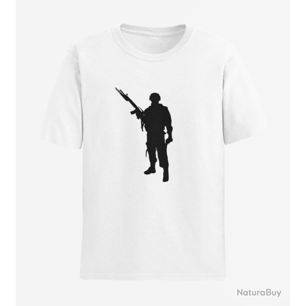 T shirt MILITAIRE M16 Blanc