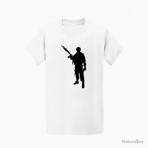 T shirt MILITAIRE M16 Blanc