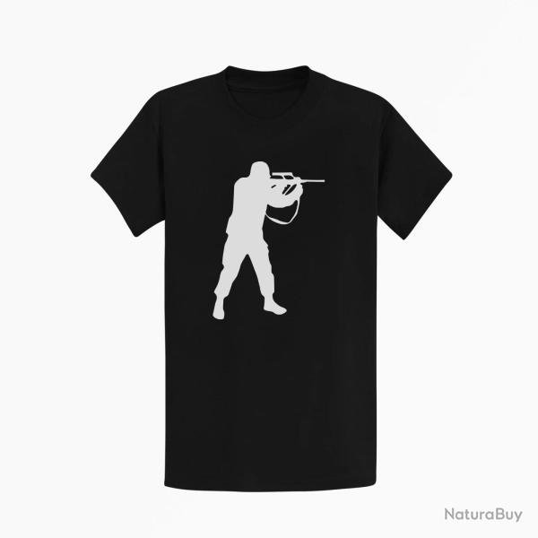 T shirt MILITAIRE Steyr Aug Noir