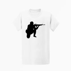 T shirt MILITAIRE Tireur Blanc