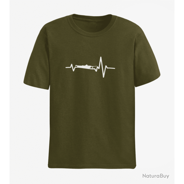 T shirt SNIPER Battements de Coeur Army Blanc