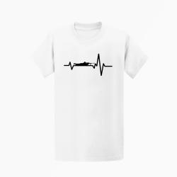 T shirt SNIPER Battements de Coeur Blanc