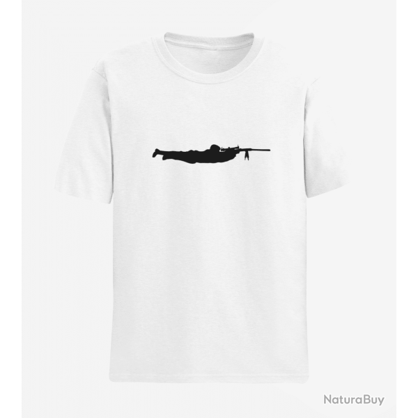 T shirt SNIPER MILITAIRE Blanc
