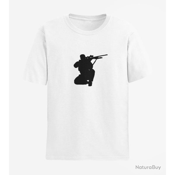 T shirt SNIPER SOLDAT Blanc