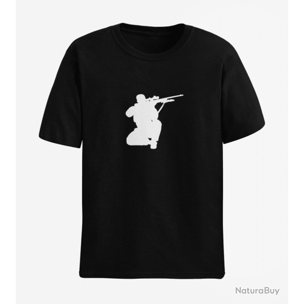 T shirt SNIPER SOLDAT Noir
