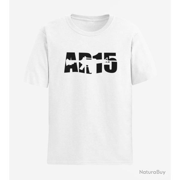 T shirt Armes AR15 2 Blanc
