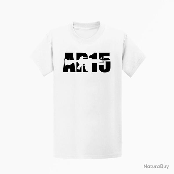 T shirt Armes AR15 2 Blanc