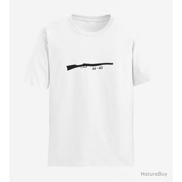 T shirt Armes Carabine  levier sous garde 44 40 Blanc