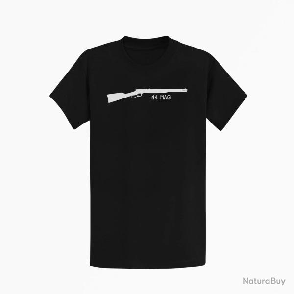 T shirt Armes Carabine � levier sous garde 44 mag Noir