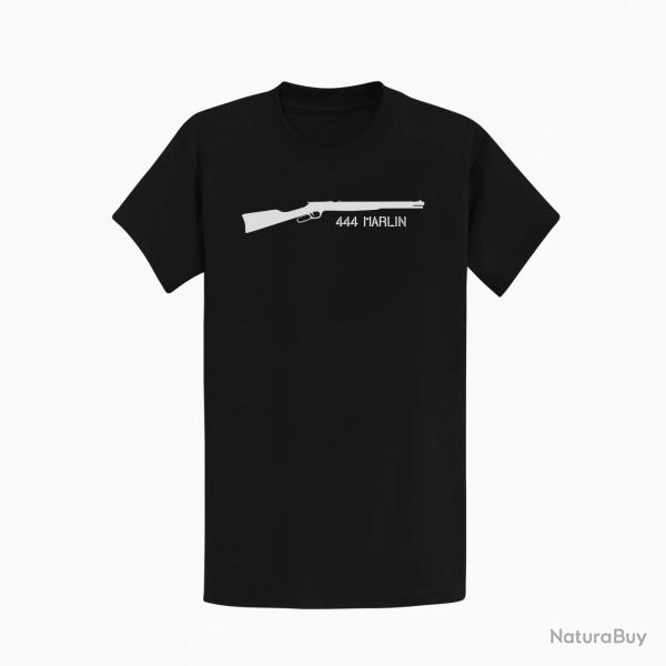 T shirt Armes Carabine � levier sous garde 444 Marlin Noir