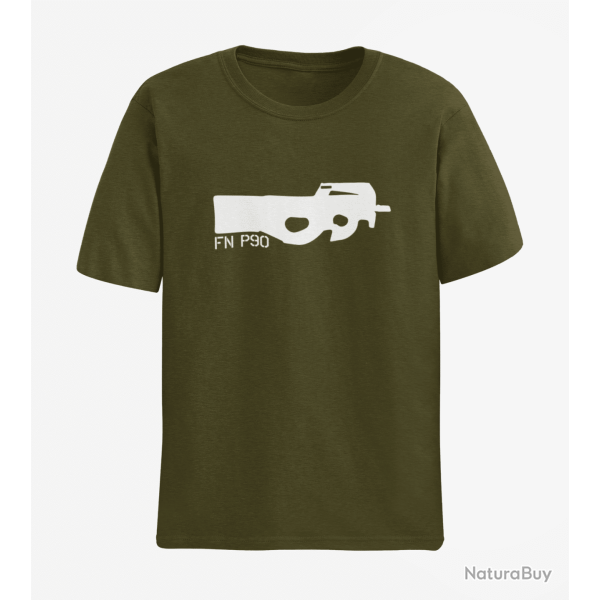 T shirt Armes FN P90 Army Blanc