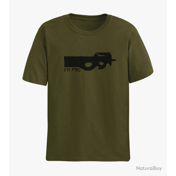 T shirt Armes FN P90 Army Noir