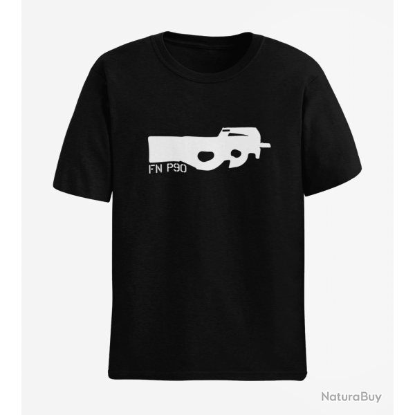 T shirt Armes FN P90 Noir