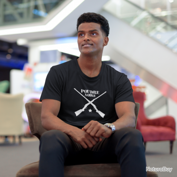 T shirt Armes Fusils poudre noire