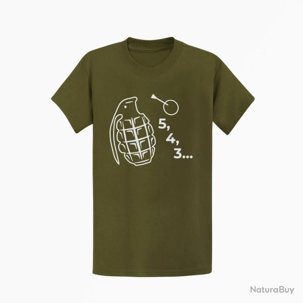 T shirt Armes Grenade 2 Kaki Blanc