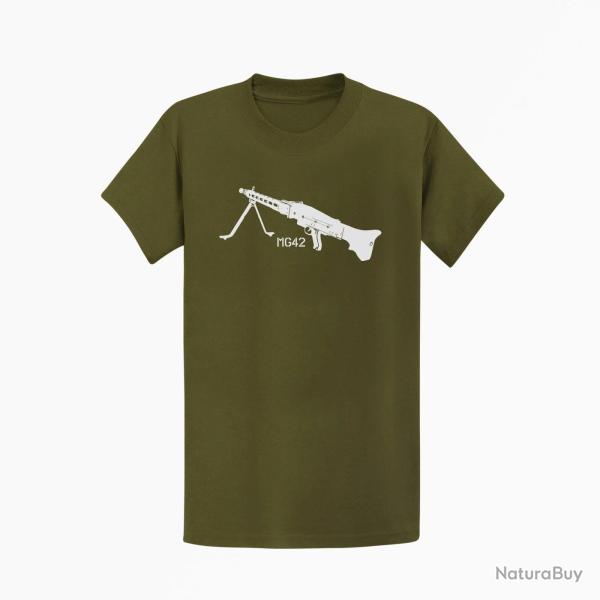 T shirt MG42 Bipied Kaki Blanc
