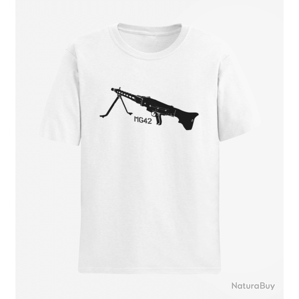 T shirt Armes MG42 2 Blanc