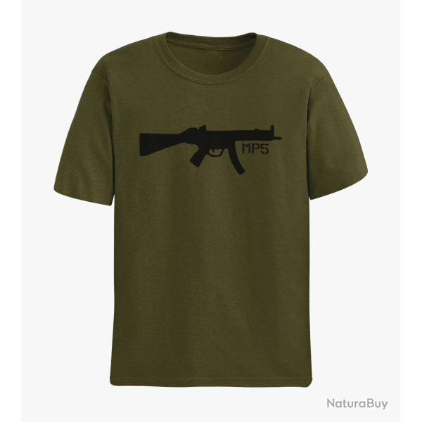 T shirt Armes MP5 Army Noir